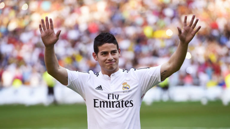 Real's James Rodriguez Clocks over 200 Kmph