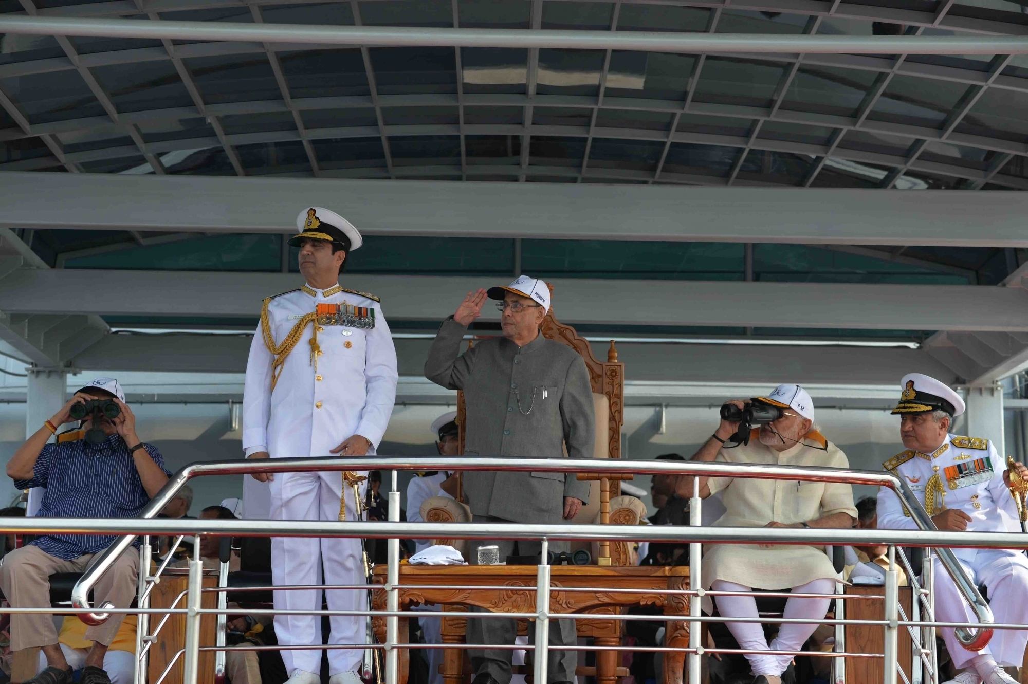 President Reviews Naval Fleet