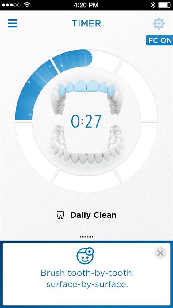 Learn from 'Candy Brush' app how to brush your teeth