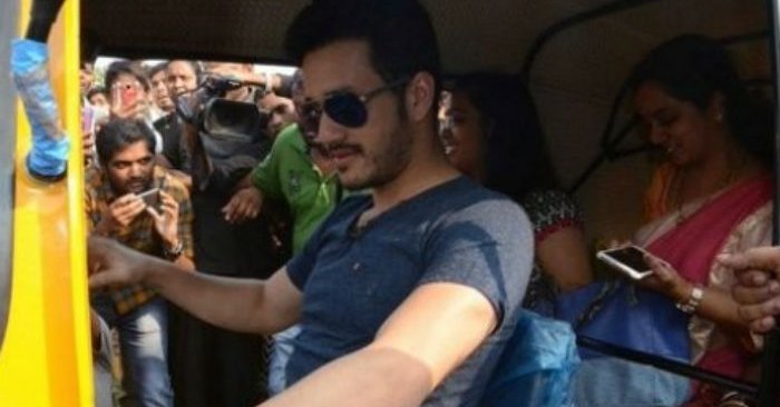 Telugu Actor Akhil Turns Auto Driver for a Cause