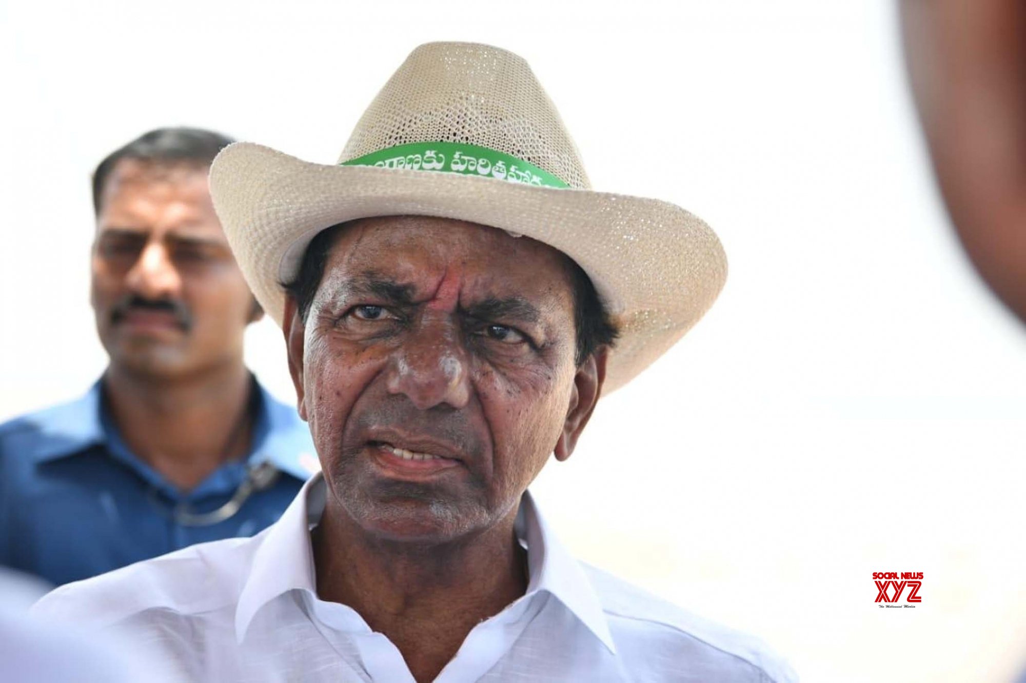 Bhoopalpally: Telangana Chief Minister K Chandrasekhar Rao during an inspection of the Kaleshwaram Lift Irrigation Project at Kaleshwaram, in Telangana's Bhoopalpally, on May 19, 2019. (Photo: IANS)