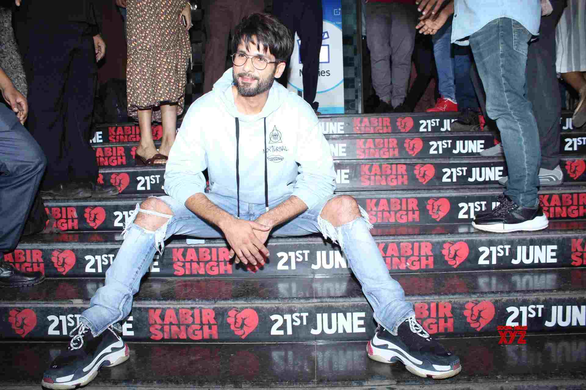 Mumbai: Actor Shahid Kapoor at the screening of upcoming film "Kabir Singh", in Mumbai, on June 20, 2019. (Photo: IANS)