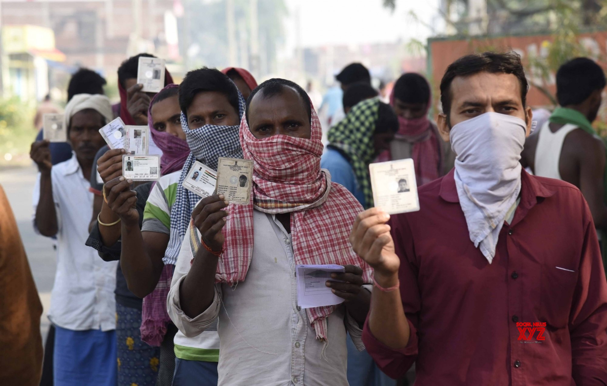 53.54% vote in 'peaceful' first phase of polling in Bihar 53.54% vote in 'peaceful' first phase of polling in Bihar
