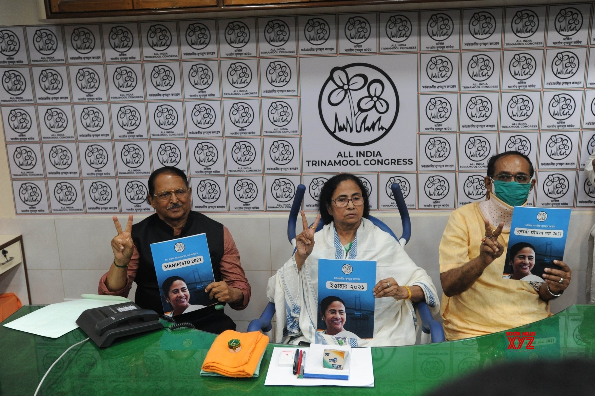 Mamata releases Trinamool manifesto, promises 5L jobs each year Mamata releases Trinamool manifesto, promises 5L jobs each year