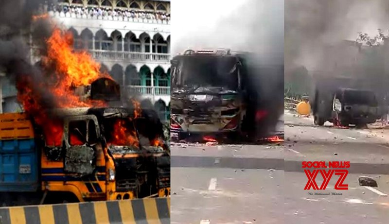 Miscreants blaze 9 buses, 5 shops in Dhaka Miscreants blaze 9 buses, 5 shops in Dhaka