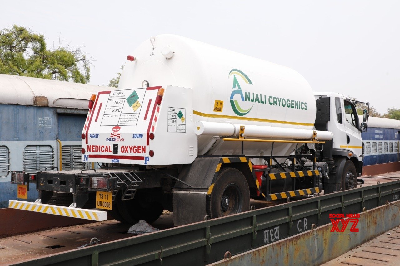 SCR flags off first Oxygen Express from Telangana, to be filled in Odisha SCR flags off first Oxygen Express from Telangana, to be filled in Odisha