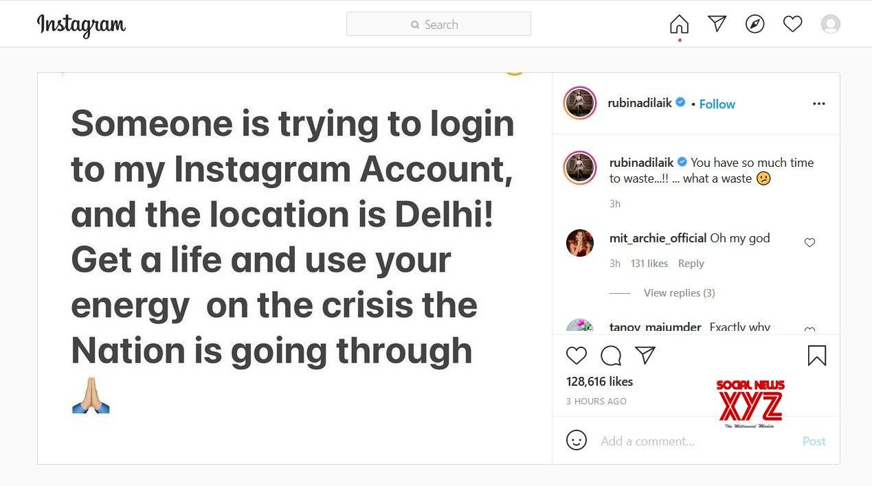 Rubina Dilaik to her hacker: Use your energy on the crisis the nation is going through Rubina Dilaik to her hacker: Use your energy on the crisis the nation is going through
