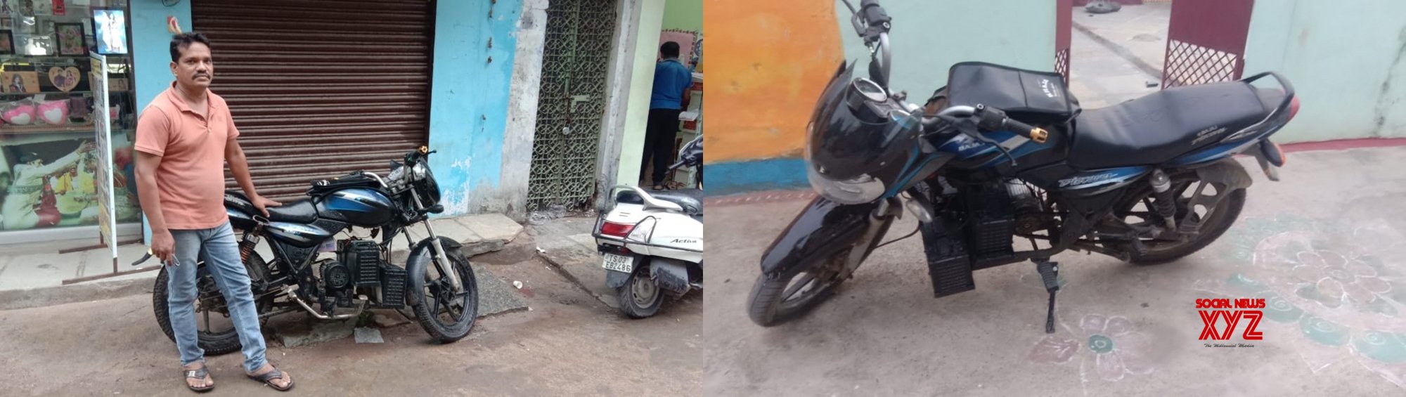 Telangana man beats petrol price hike Telangana man beats petrol price hike