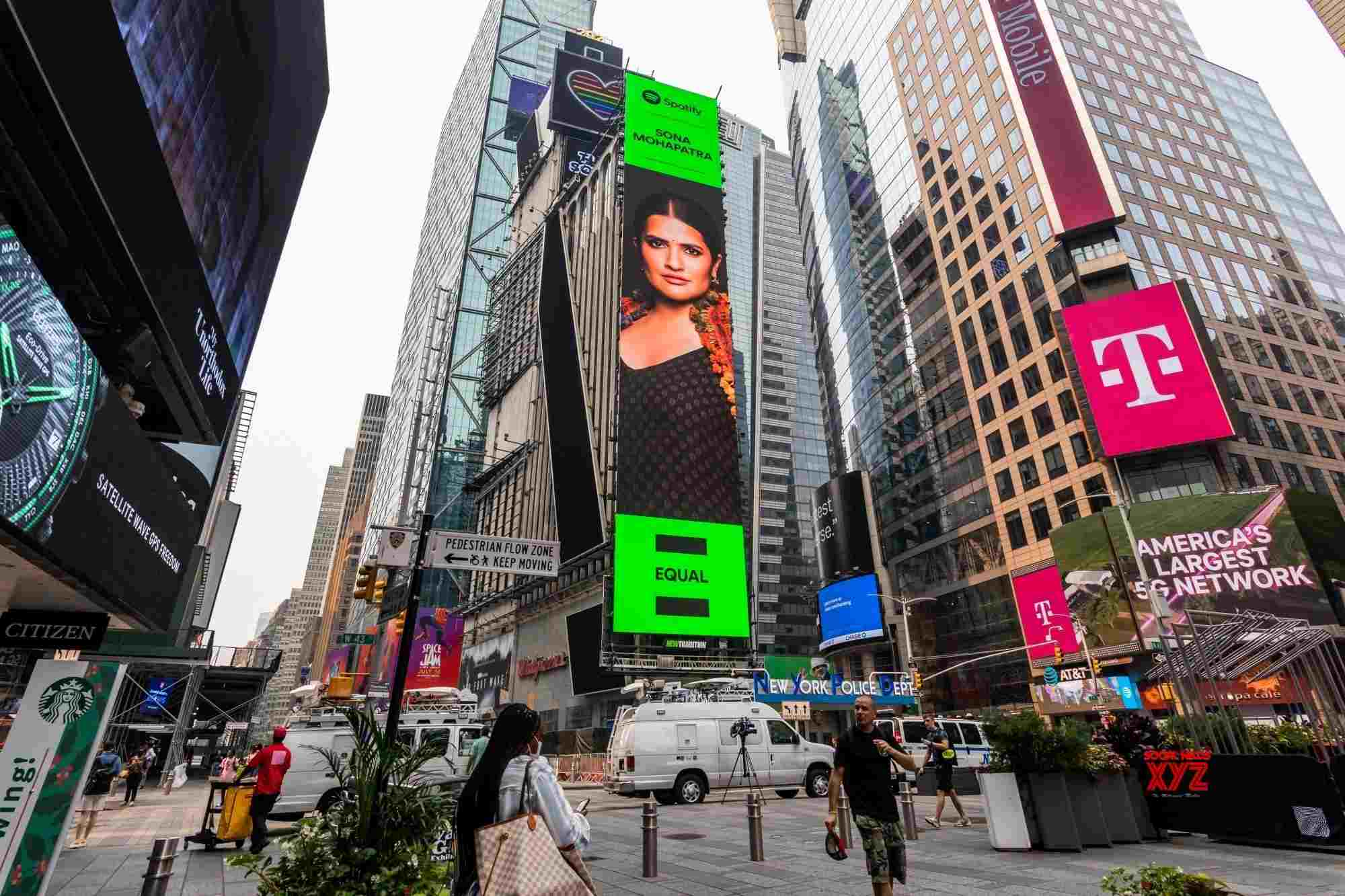 Sona Mohapatra first Indian independent musician to make it to Times Square billboard Sona Mohapatra first Indian independent musician to make it to Times Square billboard