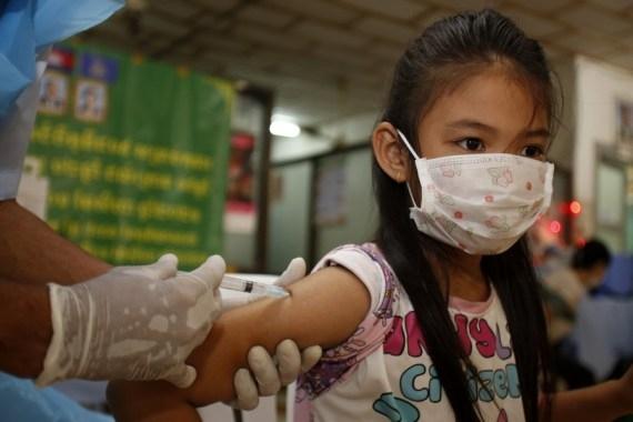 Cambodia launches Covid inoculation for kids Cambodia launches Covid inoculation for kids