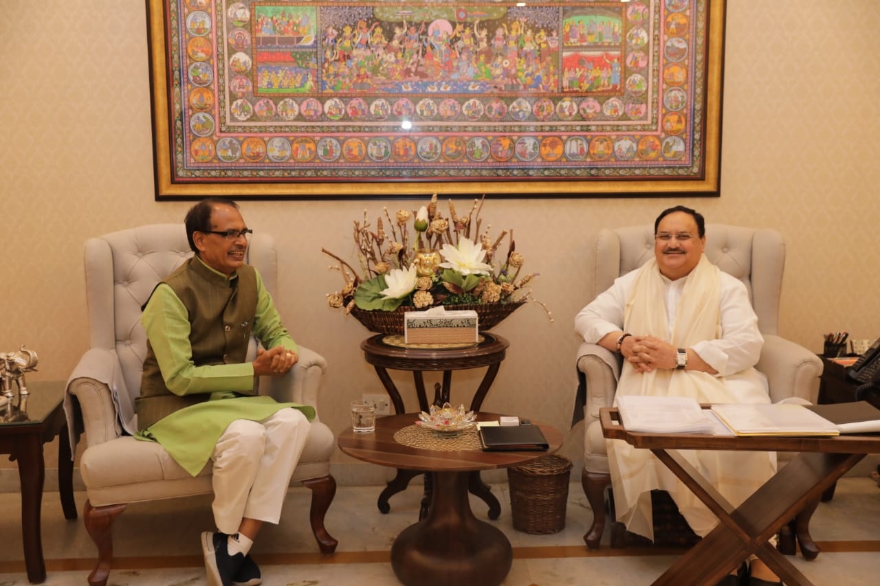 Chouhan meets Nadda, discusses MP governance and politics Chouhan meets Nadda, discusses MP governance and politics