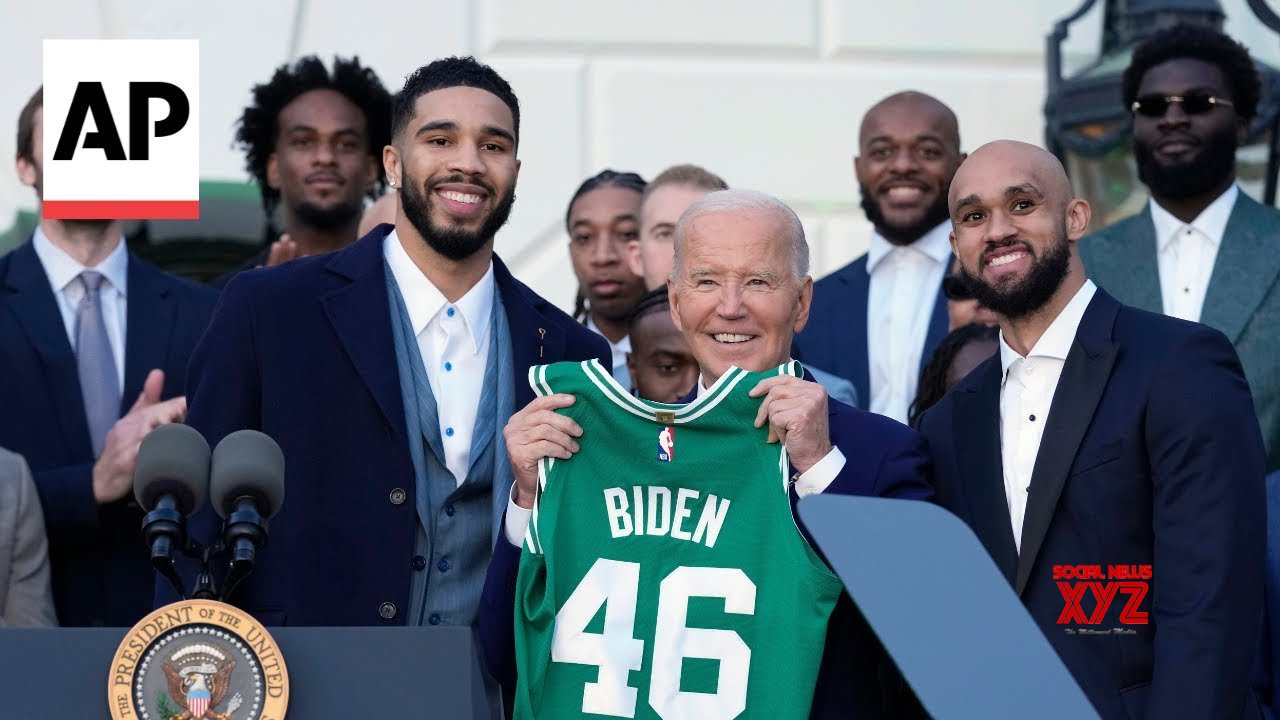 Boston Celtics celebrate 2024 NBA Champion with Biden at the White House (Video)