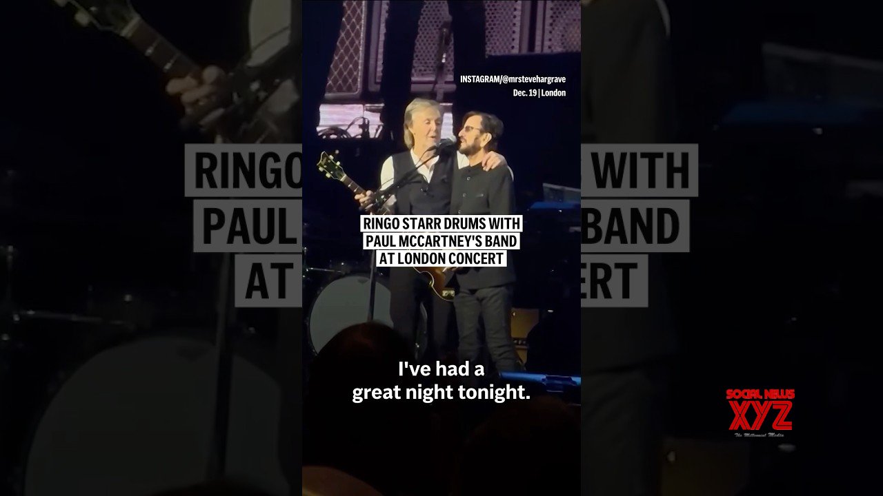 Ringo Starr drums with Paul McCartney’s band at London concert (Video)