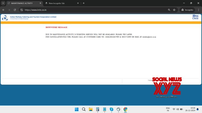 IRCTC mobile app and website down, users unable to book Tatkal tickets