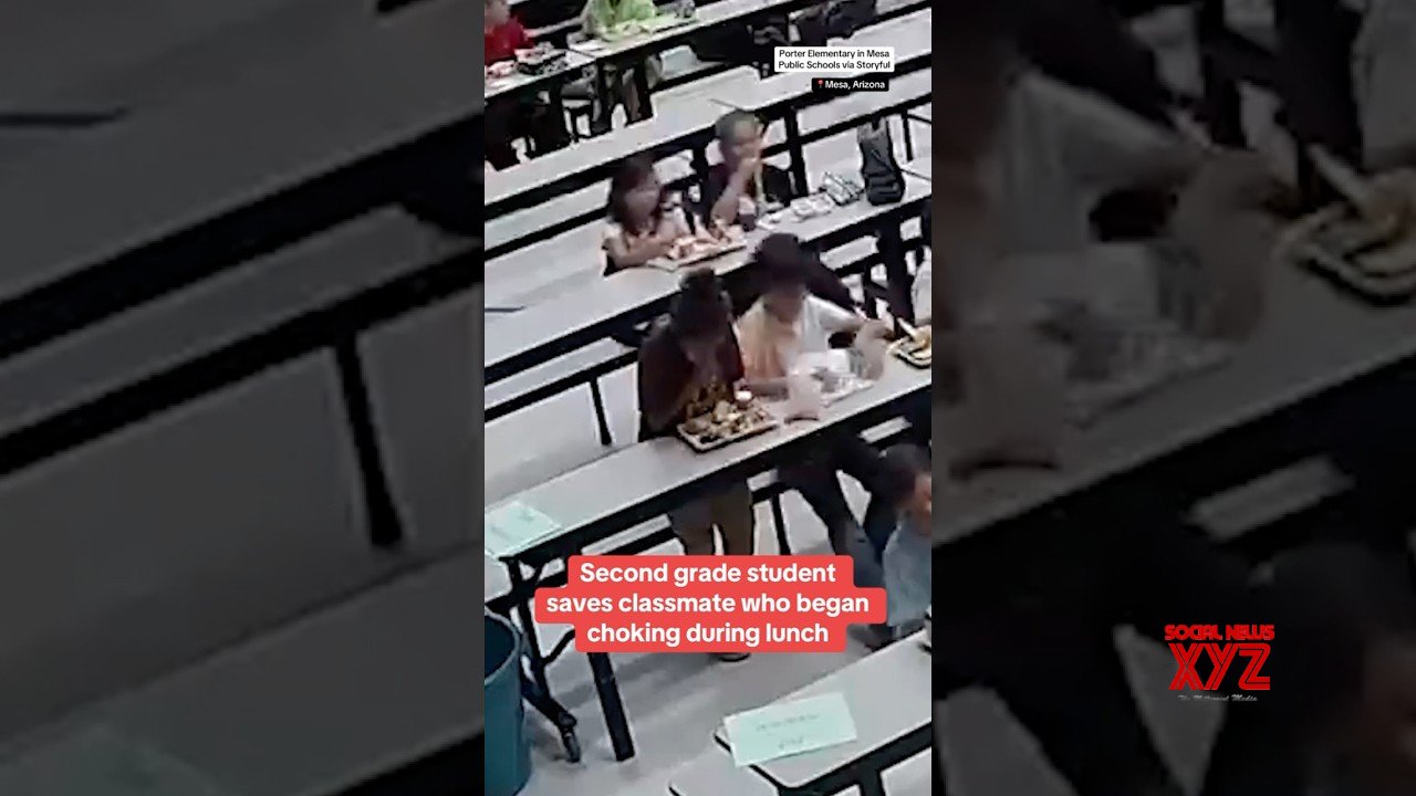 Second grader saves choking classmate #shorts (Video)