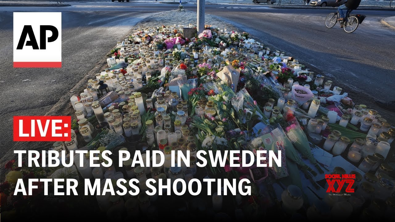 LIVE: People pay tribute at the site of shooting that killed 10 in Sweden (Video)