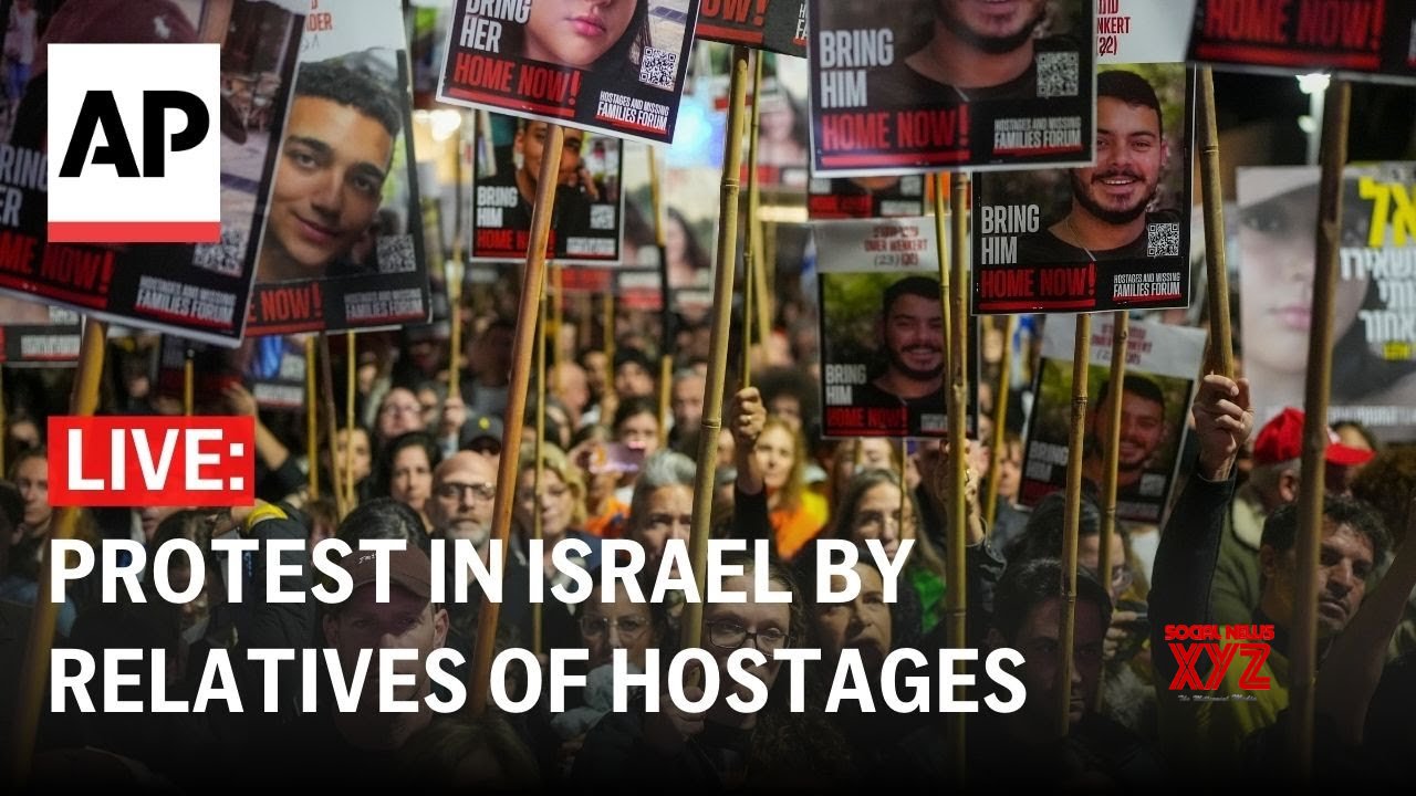 LIVE: Protest in Israel after Hamas says it will delay release of hostages (Video)