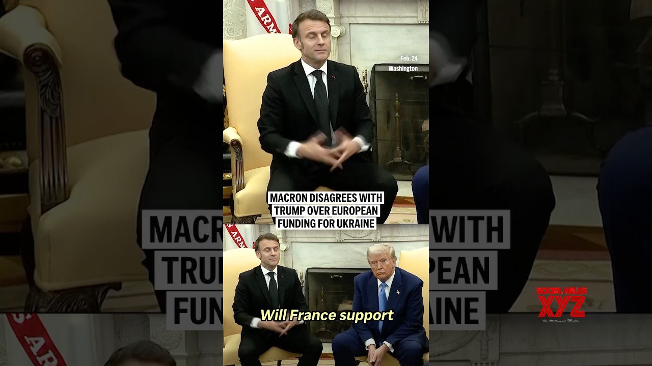 Macron disagrees with Trump over European funding for Ukraine (Video)