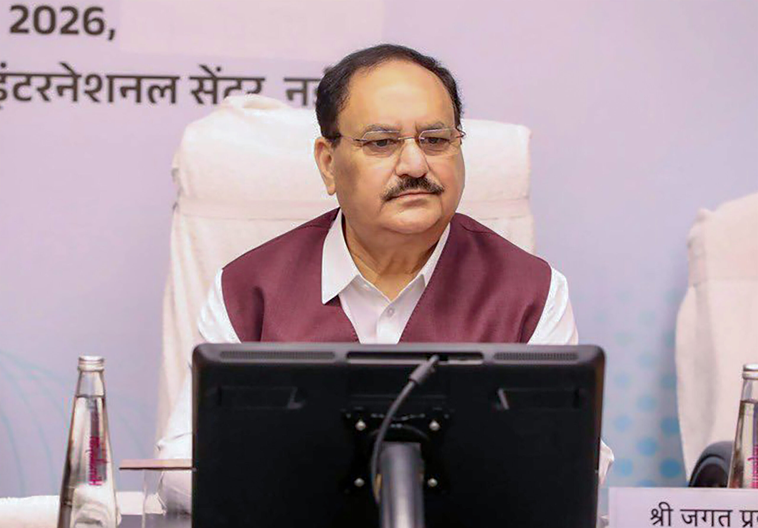New Delhi: Union Health and Family Welfare Minister J.P. Nadda chairs the second meeting of the Hindi Advisory Committee of the Ministry of Health and Family Welfare, in New Delhi on Tuesday, September 1, 2026. (Photo: IANS/X/@MoHFW_INDIA)