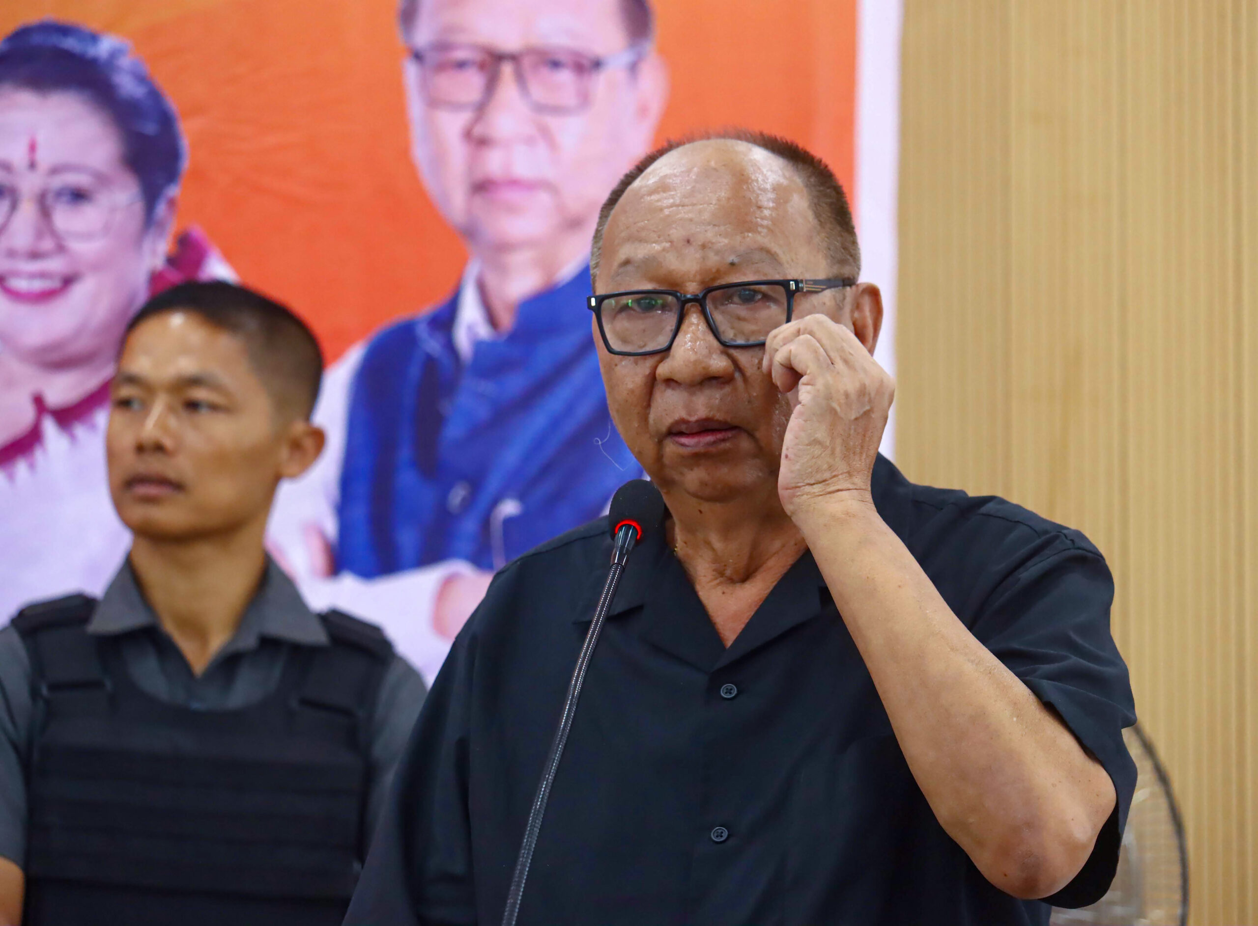 Imphal: Manipur Chief Minister Yumnam Khemchand addresses the gathering during a reception held in his honour at the BJP Manipur office at Thambal Shanglen in Imphal on Tuesday, September 1, 2026. (Photo: IANS)