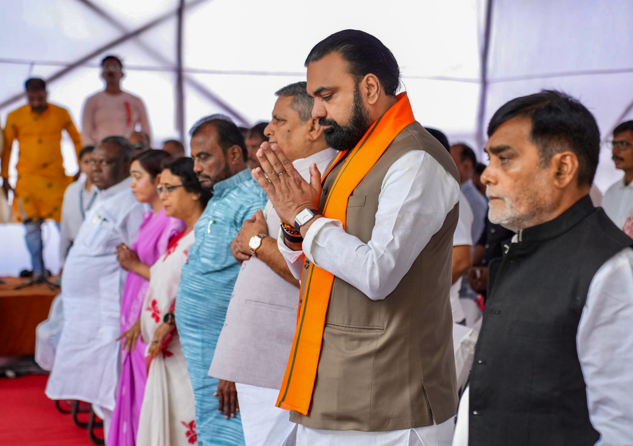 Patna: Bihar Chief Minister Samrat Chaudhary pays tribute to former chief minister Daroga Prasad Rai on his birth anniversary in Patna, Bihar, on Wednesday, September 02, 2026. (Photo: IANS)