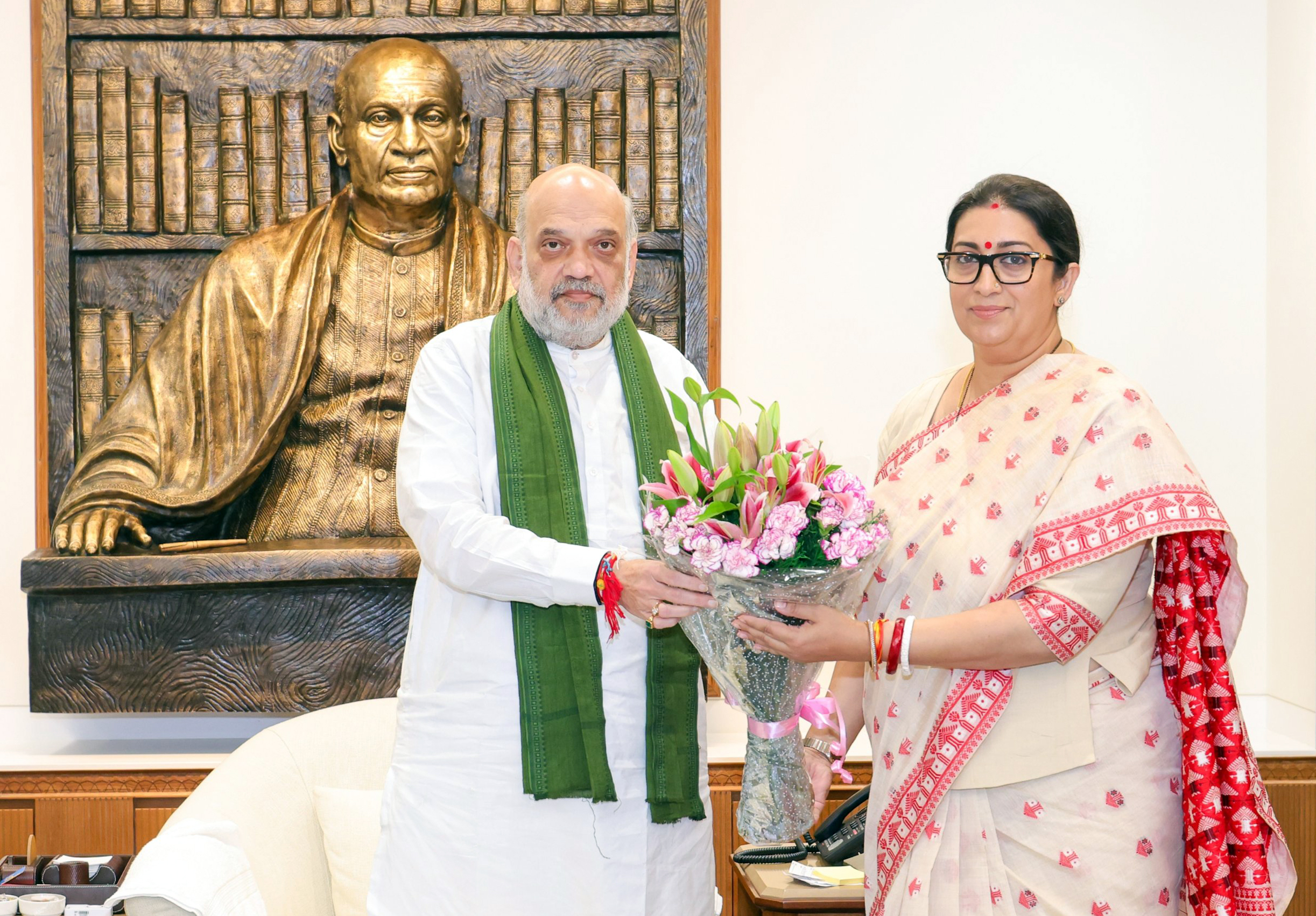 New Delhi: BJP National General Secretary Smriti Z Irani meets Union Home Minister and Minister of Cooperation Amit Shah in New Delhi on Wednesday, September 2, 2026. (Photo: IANS/X/@smritiirani)