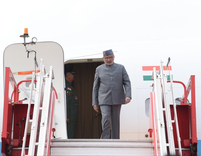 Guwahati: Vice-President C. P. Radhakrishnan Arrives at Lokpriya Gopinath Bordoloi International Airport in Guwahati on Assam Visit, on Sunday, September 06, 2026. (Photo:IANS)