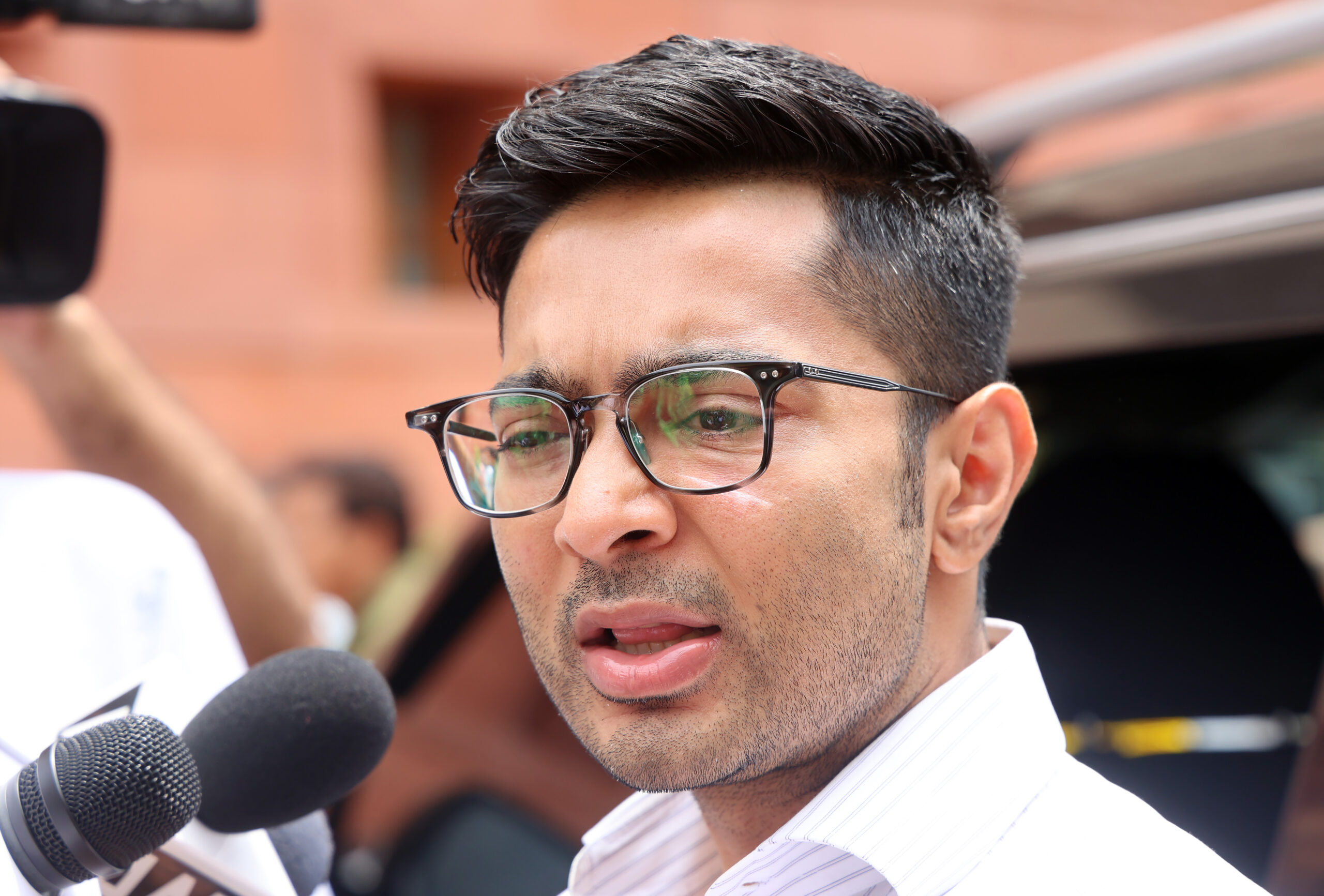 New Delhi: All India Trinamool Congress (AITC) General Secretary and MP Abhishek Banerjee speaks to the media at the Parliament House complex during the Monsoon Session in New Delhi on Monday, August 10, 2026. (Photo: IANS/Prem Nath Pandey)