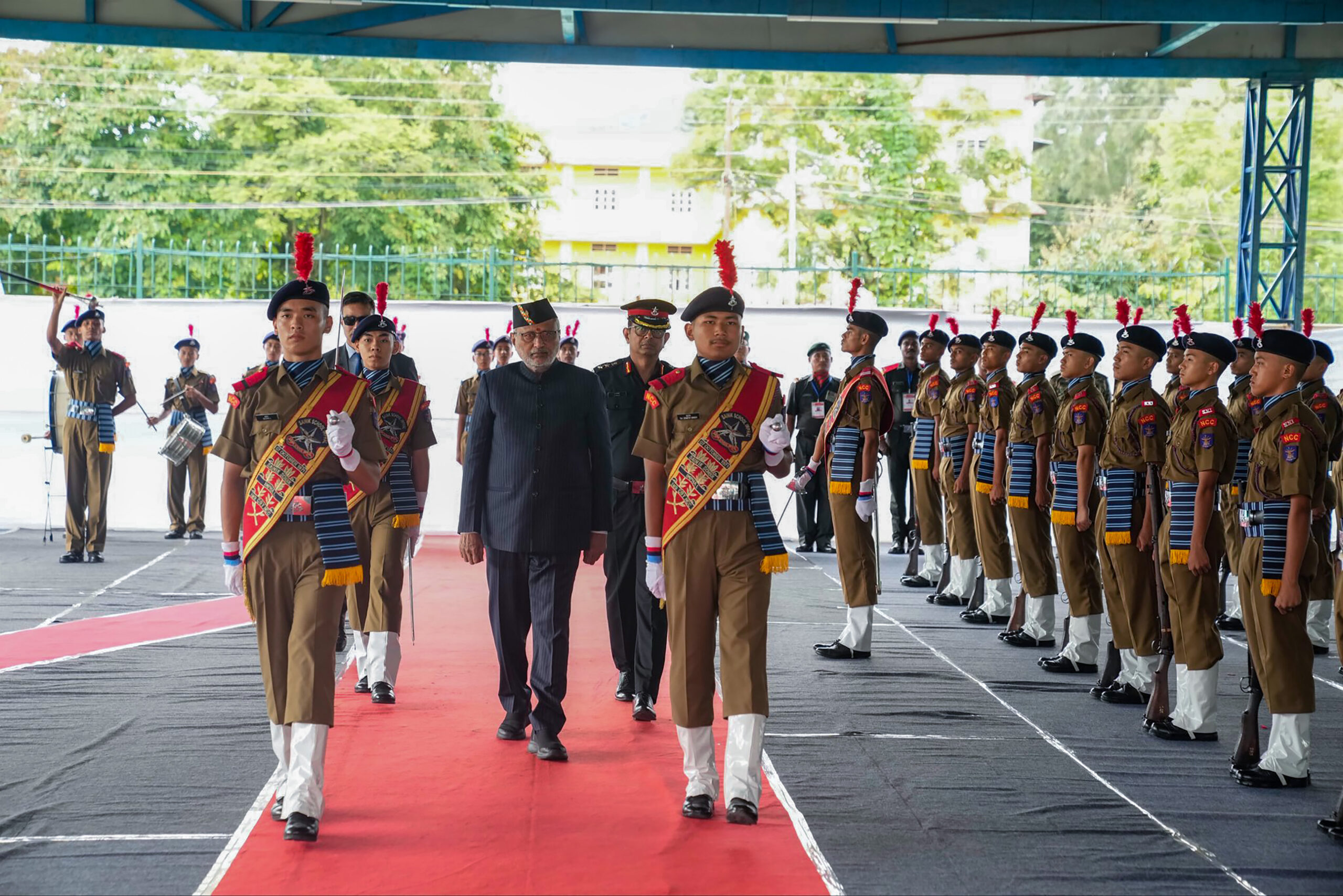 Imphal: CP Radhakrishnan Visits Sainik School #Gallery Imphal: CP Radhakrishnan Visits Sainik School #Gallery
