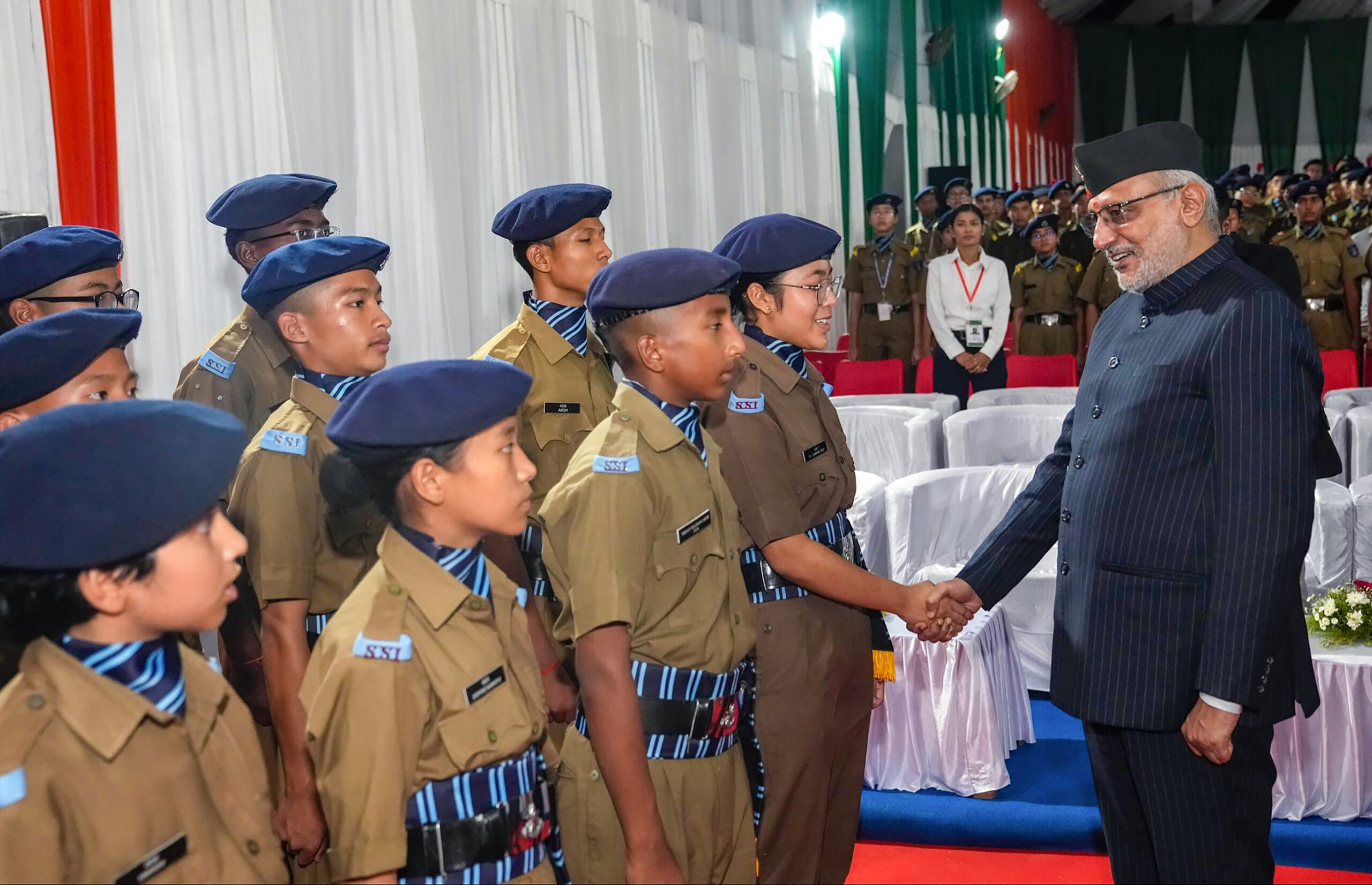 Imphal: CP Radhakrishnan Visits Sainik School #Gallery Imphal: CP Radhakrishnan Visits Sainik School #Gallery