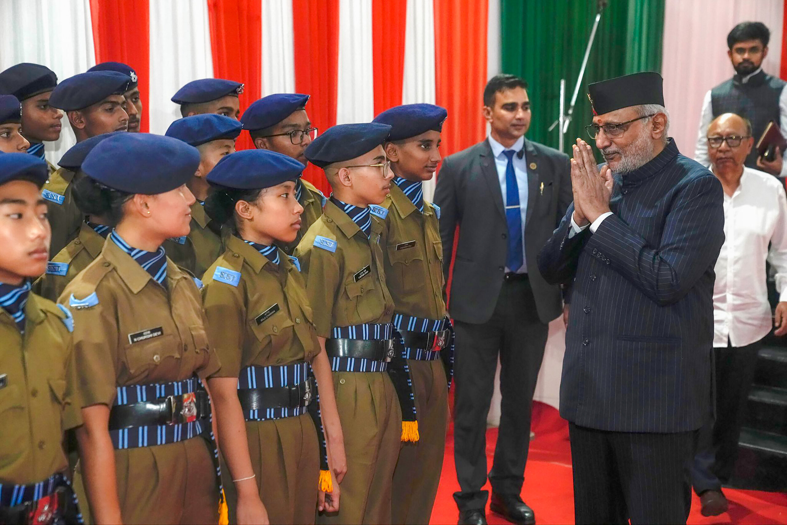 Imphal: CP Radhakrishnan Visits Sainik School #Gallery Imphal: CP Radhakrishnan Visits Sainik School #Gallery