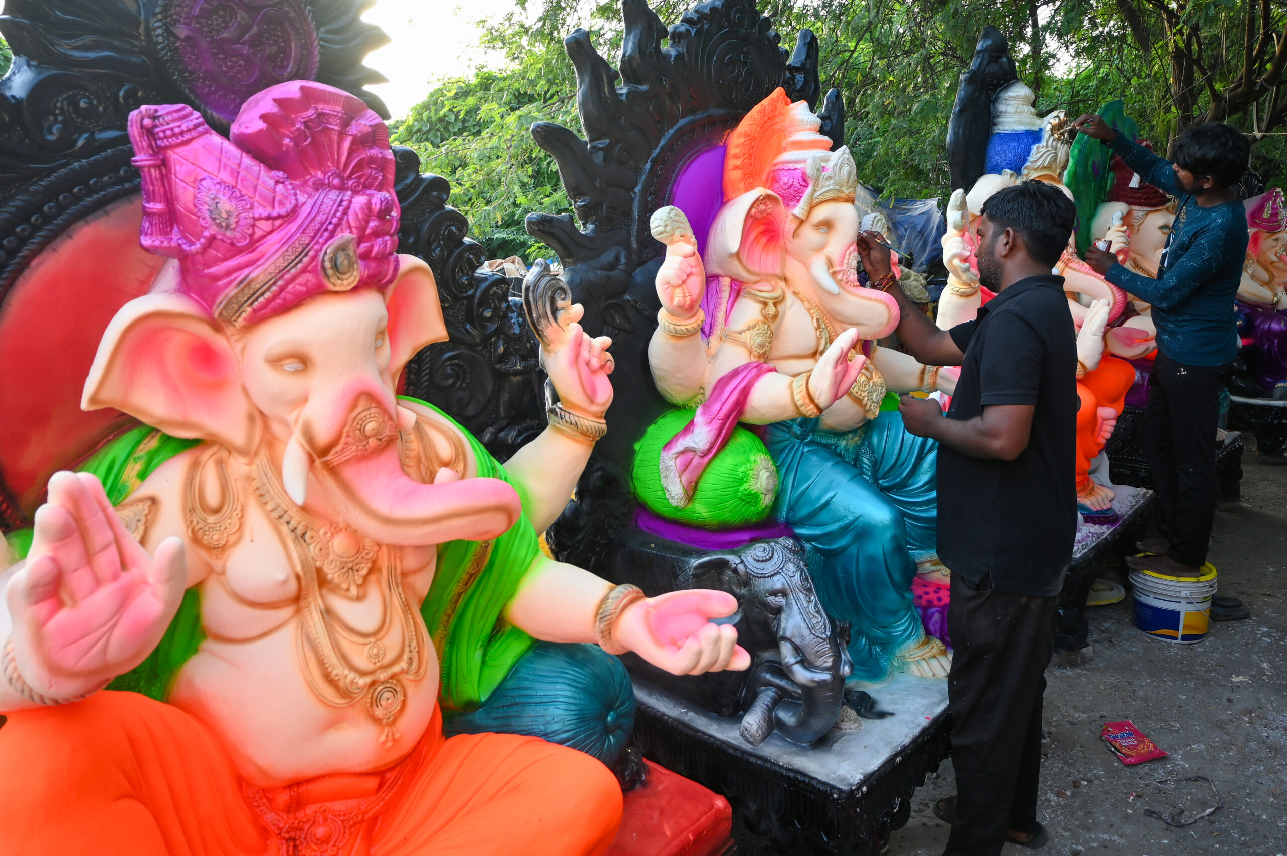 New Delhi: Preparations underway for Ganesh Chaturthi #Gallery New Delhi: Preparations underway for Ganesh Chaturthi #Gallery