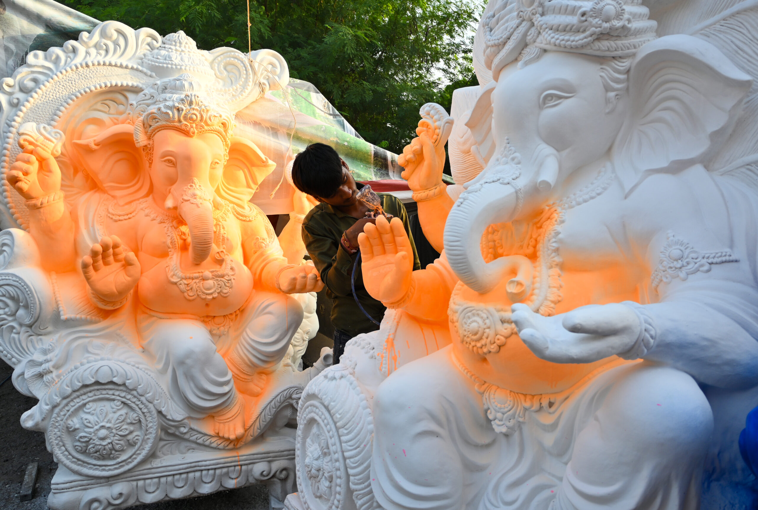 New Delhi: Preparations underway for Ganesh Chaturthi #Gallery New Delhi: Preparations underway for Ganesh Chaturthi #Gallery