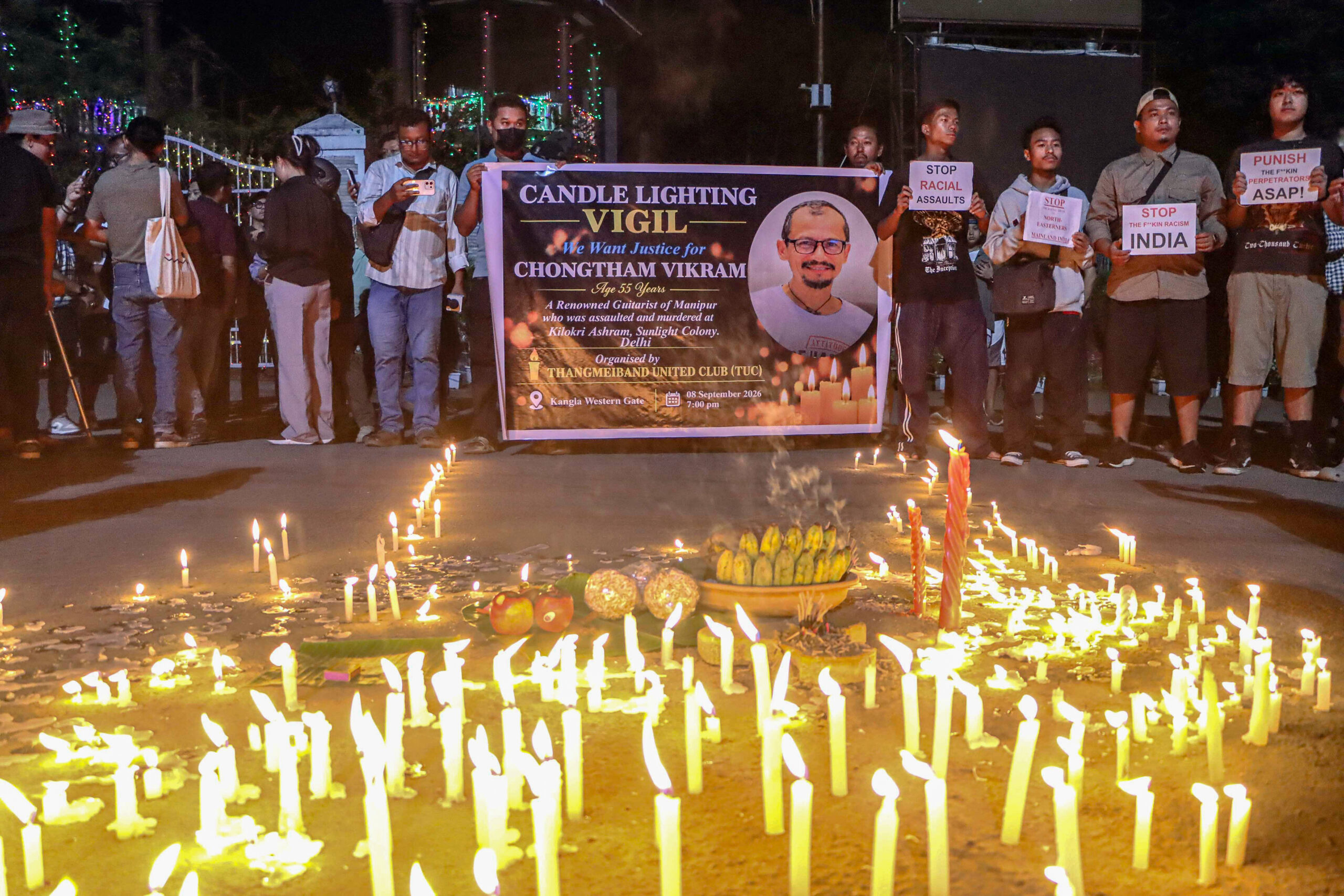 Imphal: Candlelight Vigil Against Killing of Chongtham Vikram Singh #Gallery Imphal: Candlelight Vigil Against Killing of Chongtham Vikram Singh #Gallery
