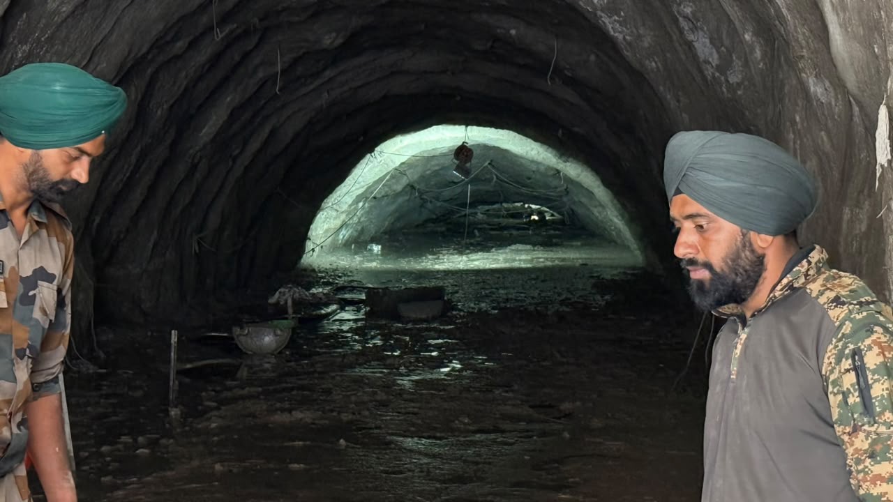 Rasuwa (Nepal): Indian and Nepali rescue personnel carry out search and rescue operations inside the flood-hit Chilime Hydropower Project tunnel in Rasuwa district on Monday, September 7, 2026. (IANS/MEA)