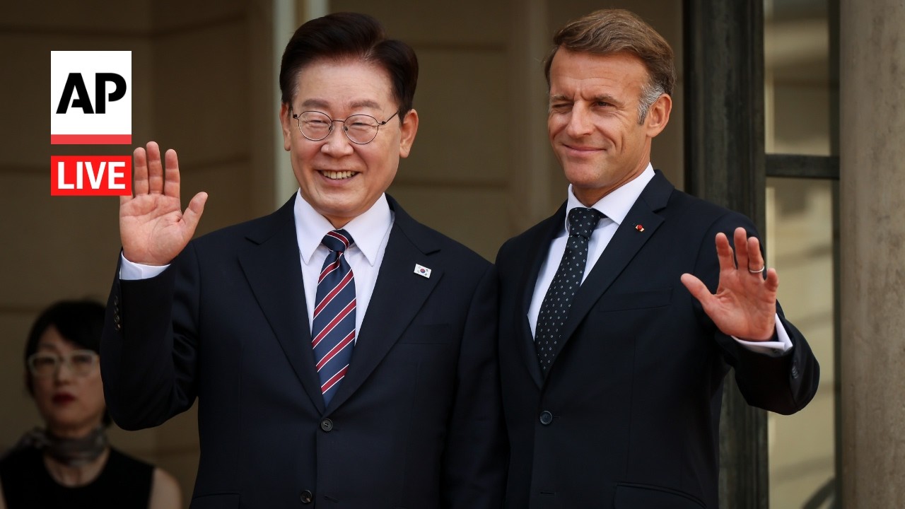 LIVE: Macron welcomes South Korea President Lee to the Elysee Palace (Video) LIVE: Macron welcomes South Korea President Lee to the Elysee Palace (Video)