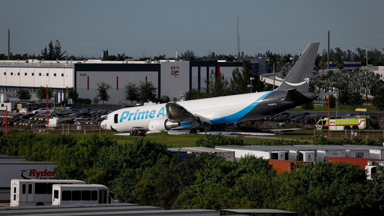 Watch Live: Officials provide update on Amazon cargo plane crash in Miami (Video)