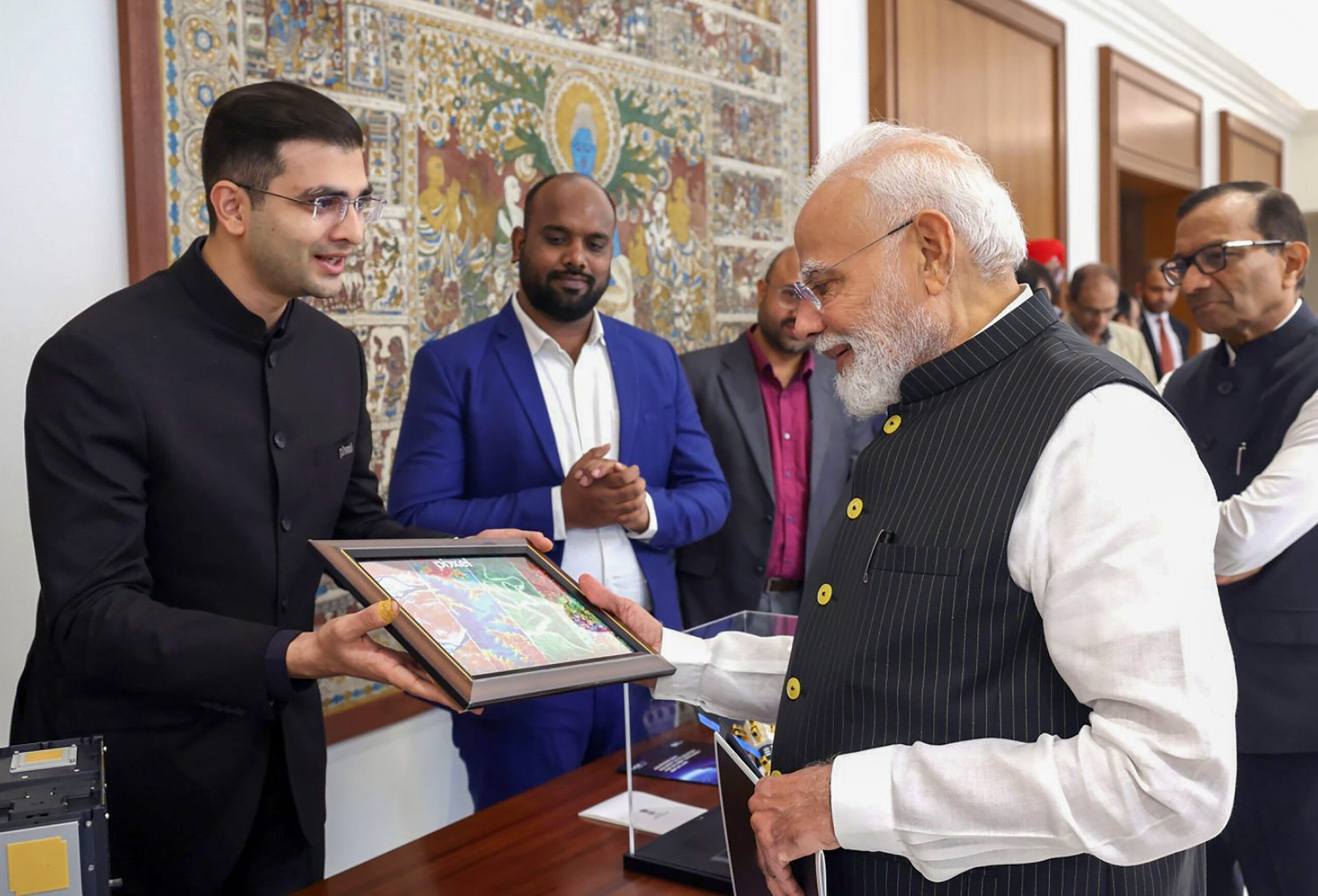 New Delhi: Prime Minister Narendra Modi interacts with young entrepreneurs and innovators from Indias space sector during a meeting in New Delhi, on Friday, August 21, 2026. (Photo: IANS/X/@narendramodi)