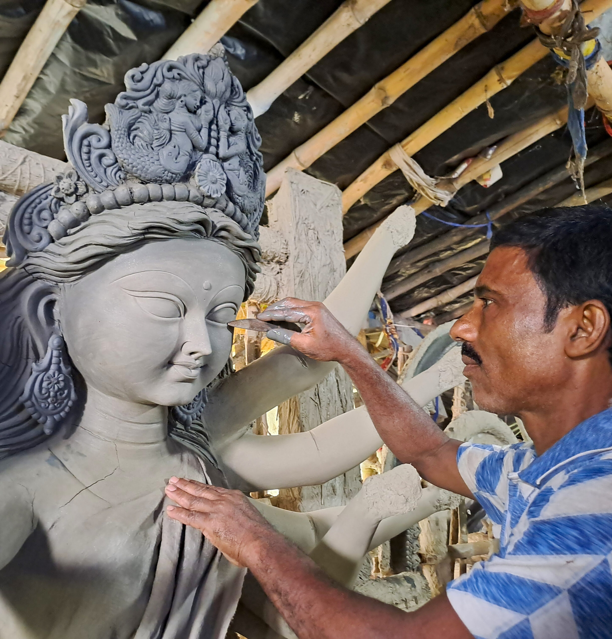 Purba Medinipur: Preparations for Durga Puja #Gallery Purba Medinipur: Preparations for Durga Puja #Gallery