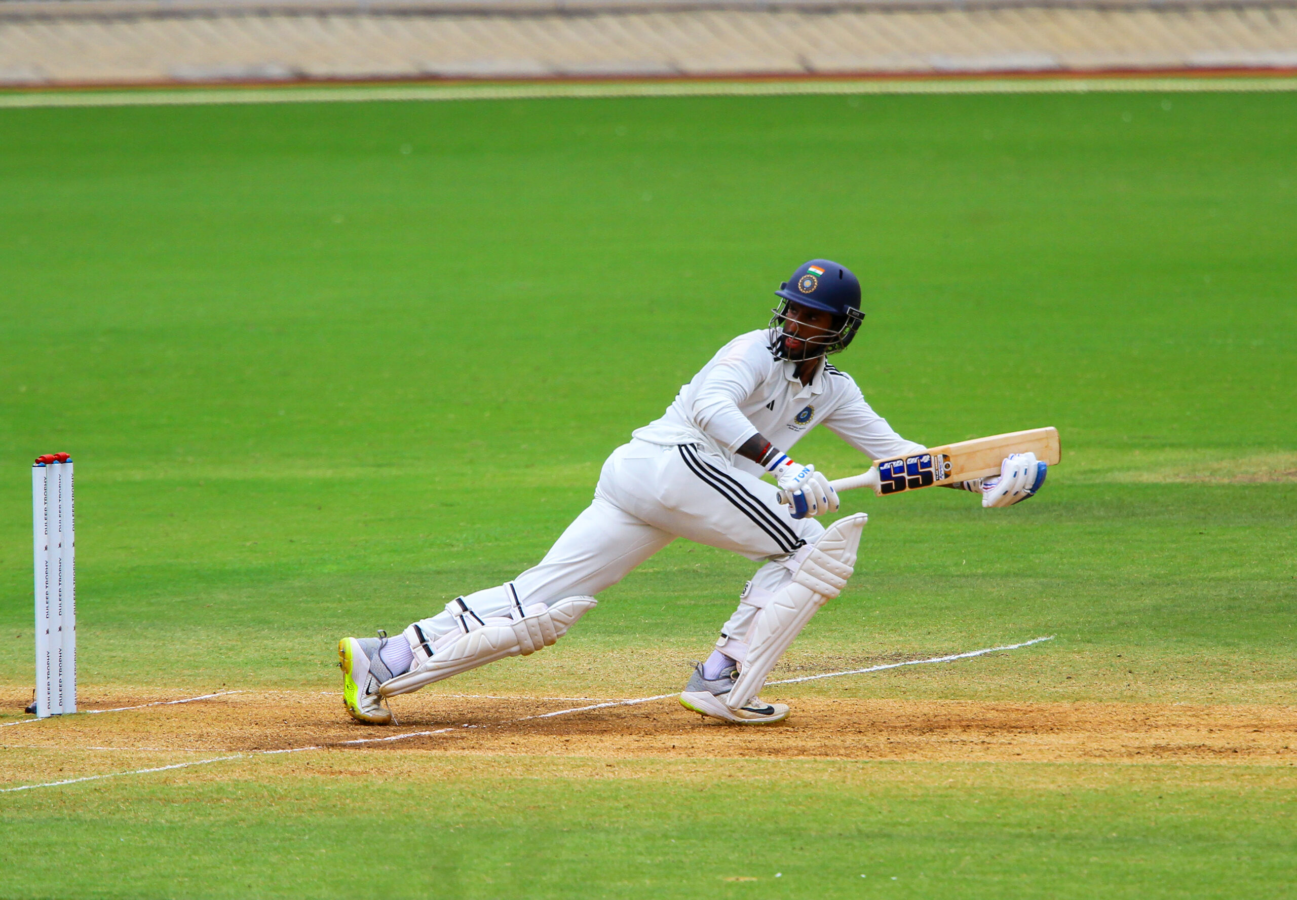 Chennai: South Zone's captain Tilak Varma plays a shot during the fourth day of the Duleep Trophy 2026 final match between South Zone and East Zone in Chennai on Wednesday, September 09, 2026. (Photo: IANS)