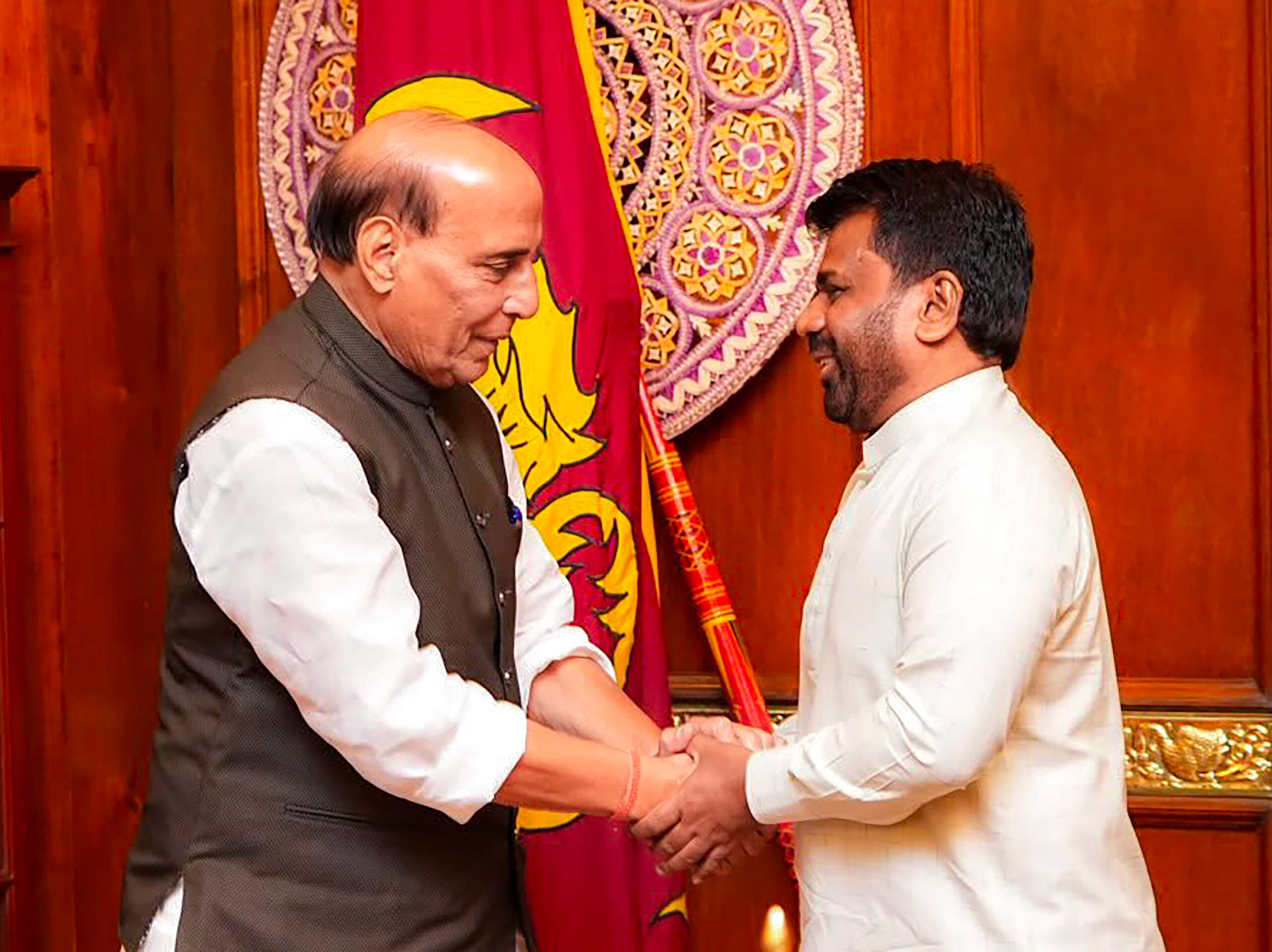 Colombo: Defence Minister Rajnath Singh meets Sri Lankan President Anura Kumara Dissanayake in Colombo on Wednesday, September 09, 2026. (Photo: IANS/X/@rajnathsingh)