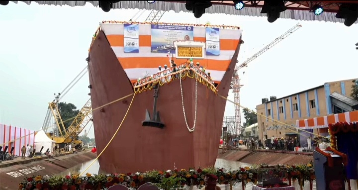India's first indigenous ocean research vessel launched by GRSE India's first indigenous ocean research vessel launched by GRSE
