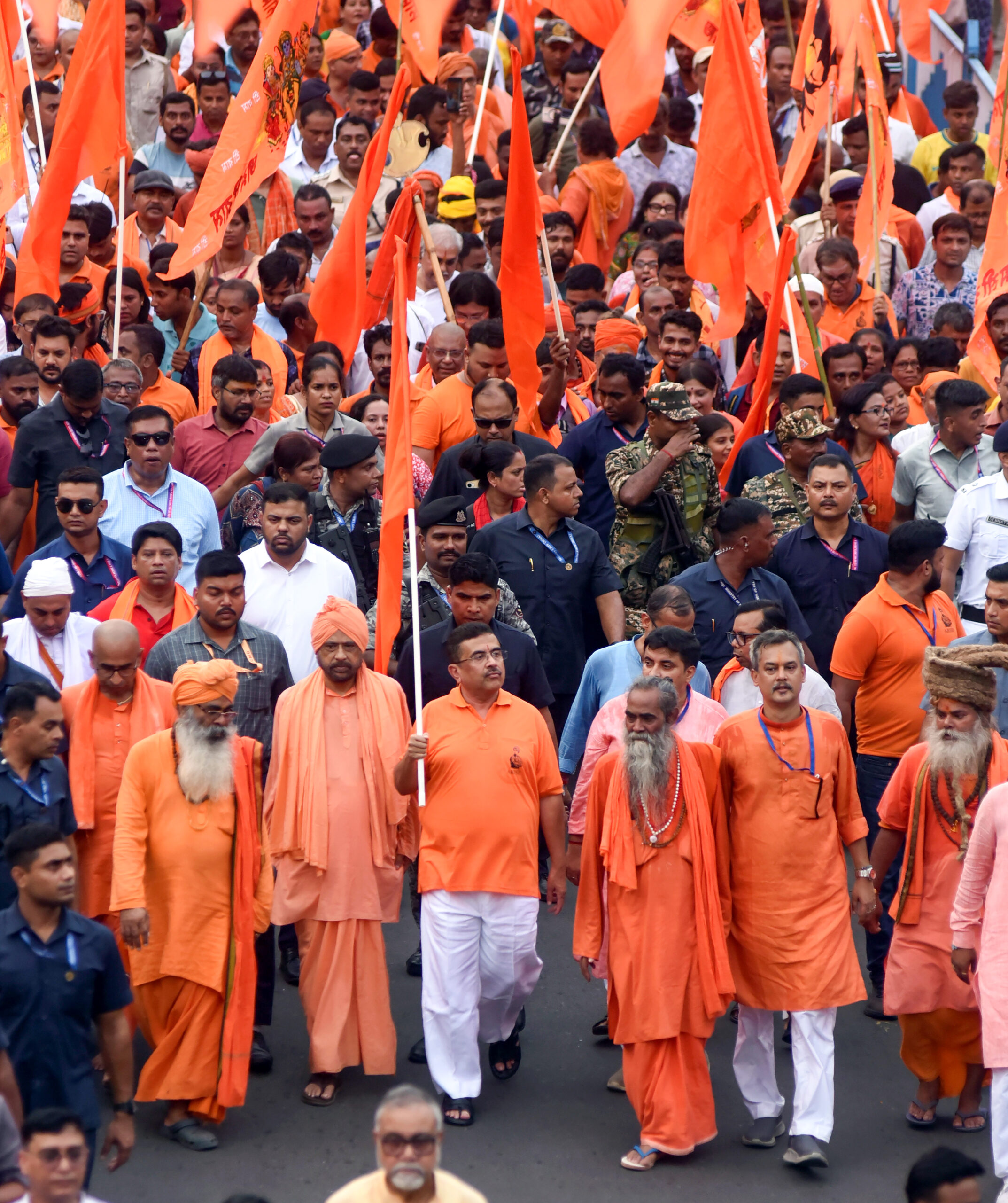 Kolkata: CM Suvendu Adhikari participates in the 'Gerua Samman Yatra' #Gallery Kolkata: CM Suvendu Adhikari participates in the 'Gerua Samman Yatra' #Gallery