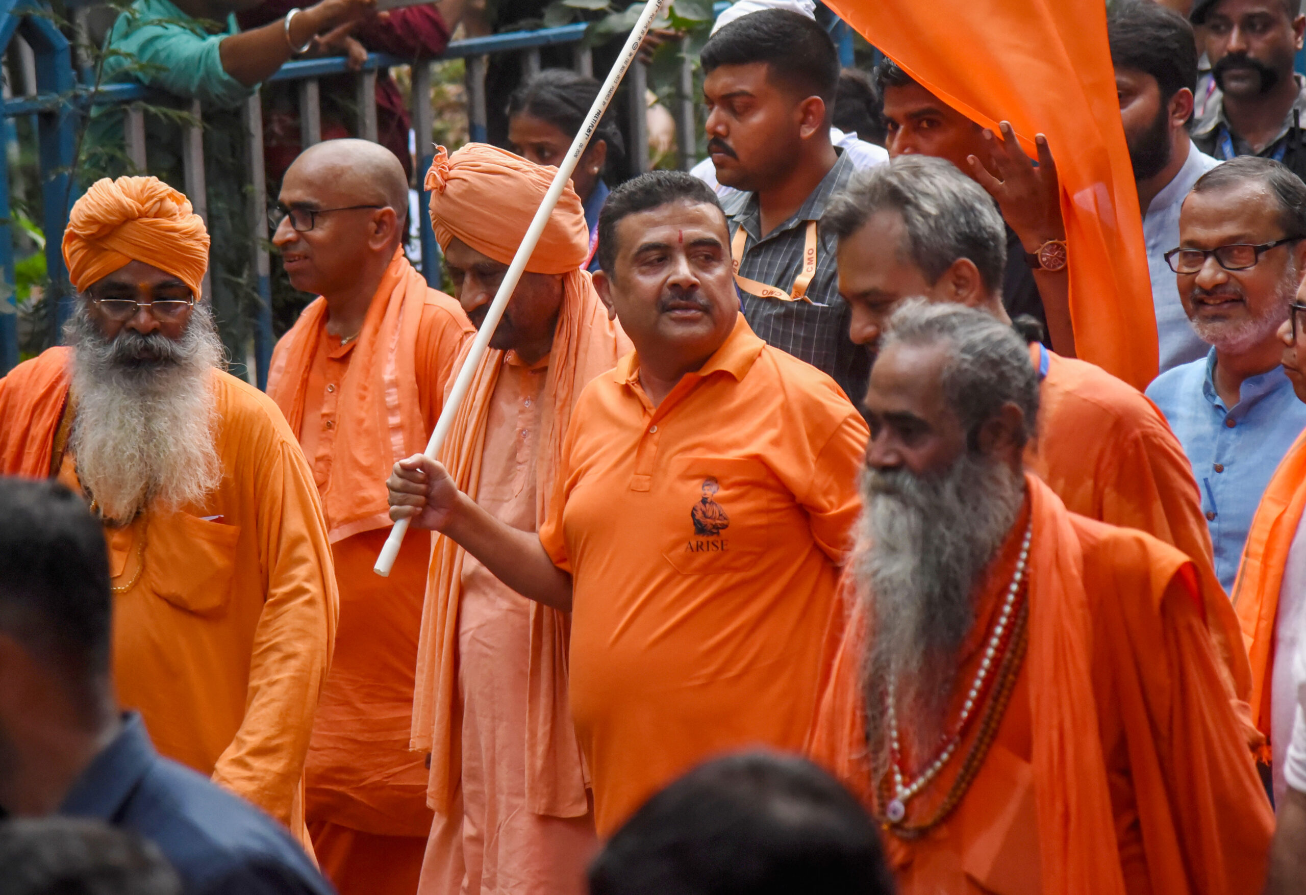 Kolkata: CM Suvendu Adhikari participates in the 'Gerua Samman Yatra' #Gallery Kolkata: CM Suvendu Adhikari participates in the 'Gerua Samman Yatra' #Gallery