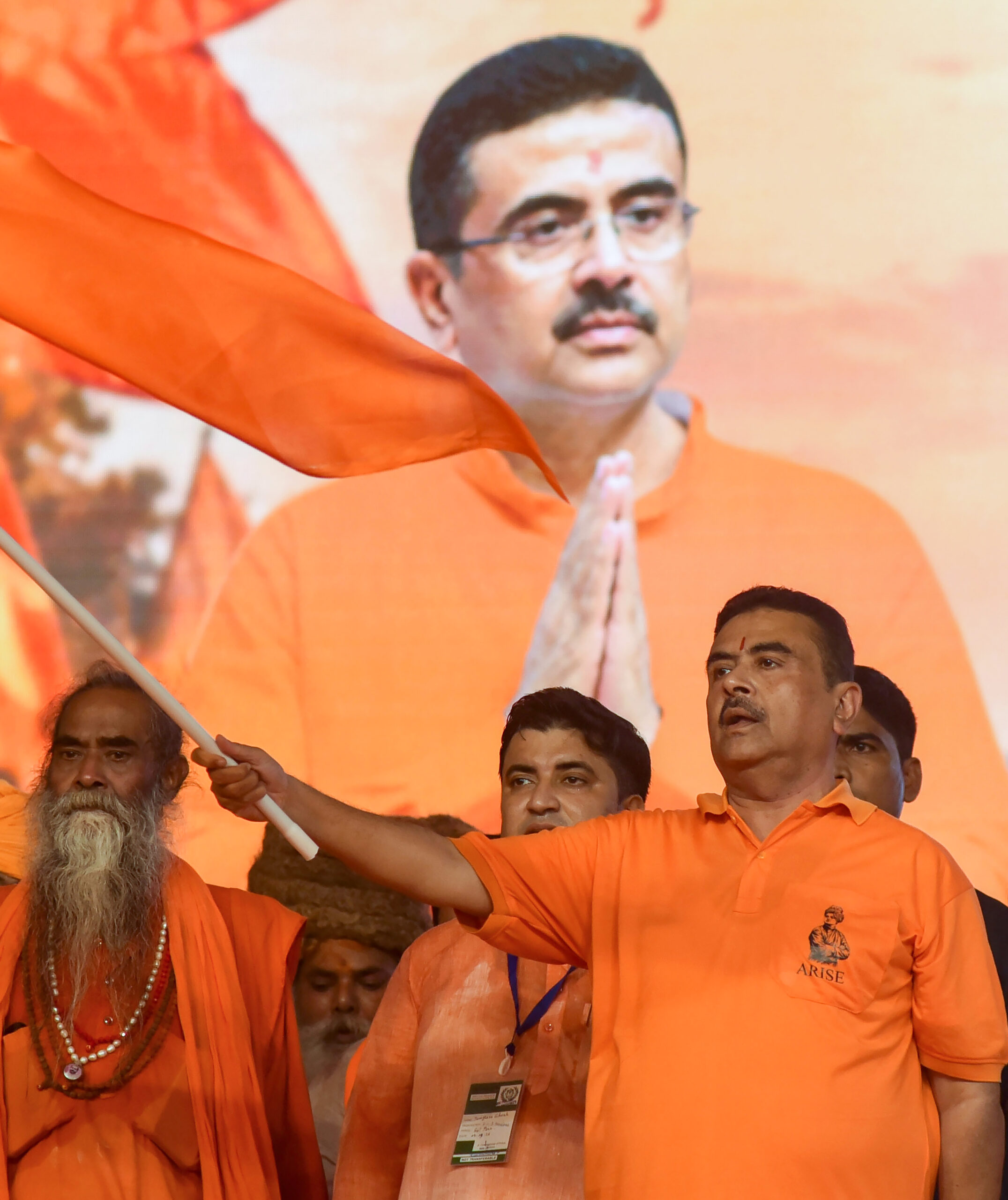 Kolkata: West Bengal Chief Minister Suvendu Adhikari flags off the 'Gerua Samman Yatra' in Kolkata on Wednesday, September 9, 2026. (Photo: IANS/Kuntal Chakrabarty)