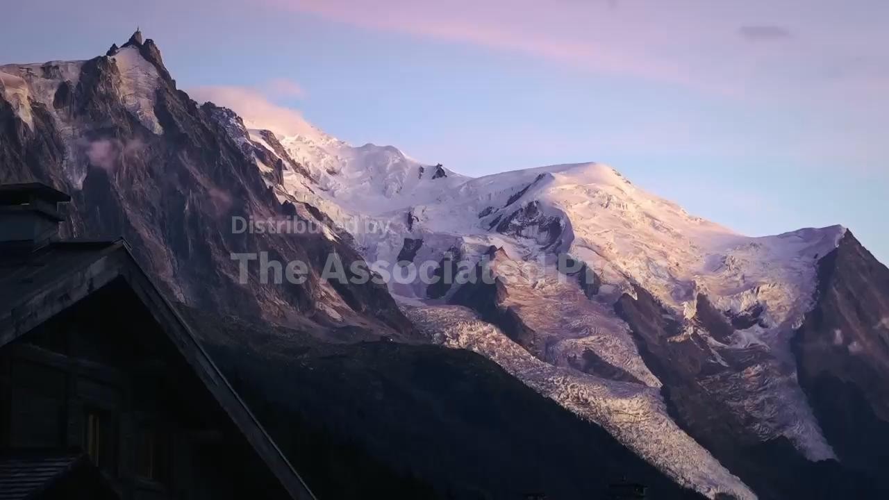 AP dispatch from Mont Blanc as climate change threatens the Alpine landscape (Video)