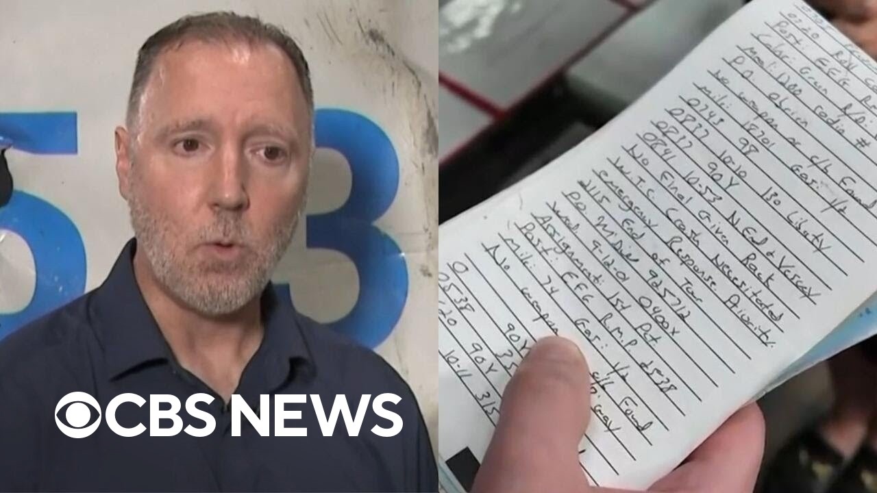 NYPD cop reads through his memo pad he had during 9/11 attacks, now a valued artifact (Video)