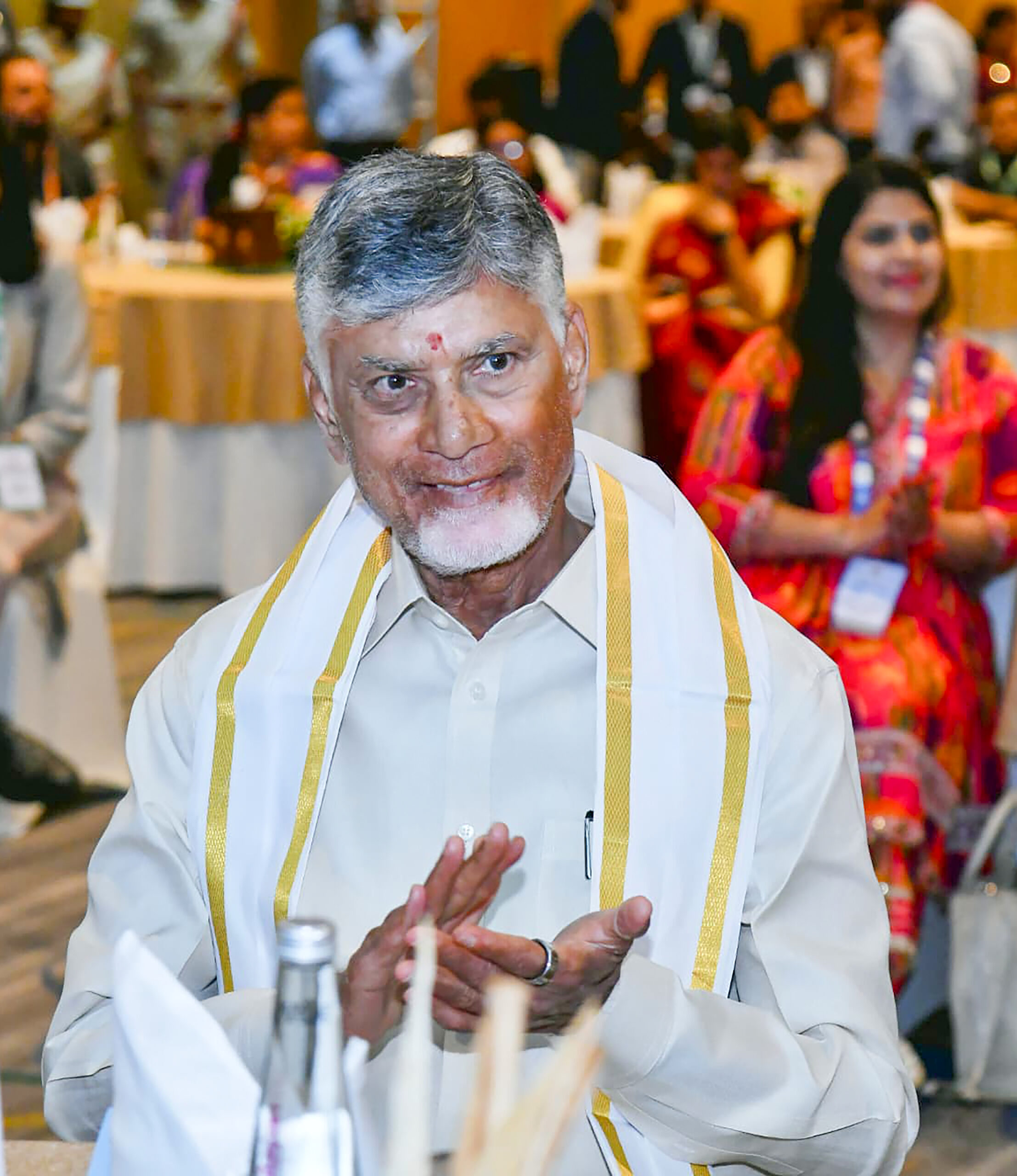 Visakhapatnam: Union Minister for Youth Affairs and Sports Mansukh Mandaviya and Andhra Pradesh Chief Minister N Chandrababu Naidu during a cultural evening hosted for BRICS delegates on the sidelines of the BRICS Youth and Sports Ministers Meeting in Visakhapatnam, Andhra Pradesh, on Saturday, August 22, 2026. (Photo: IANS/X/@mansukhmandviya)
