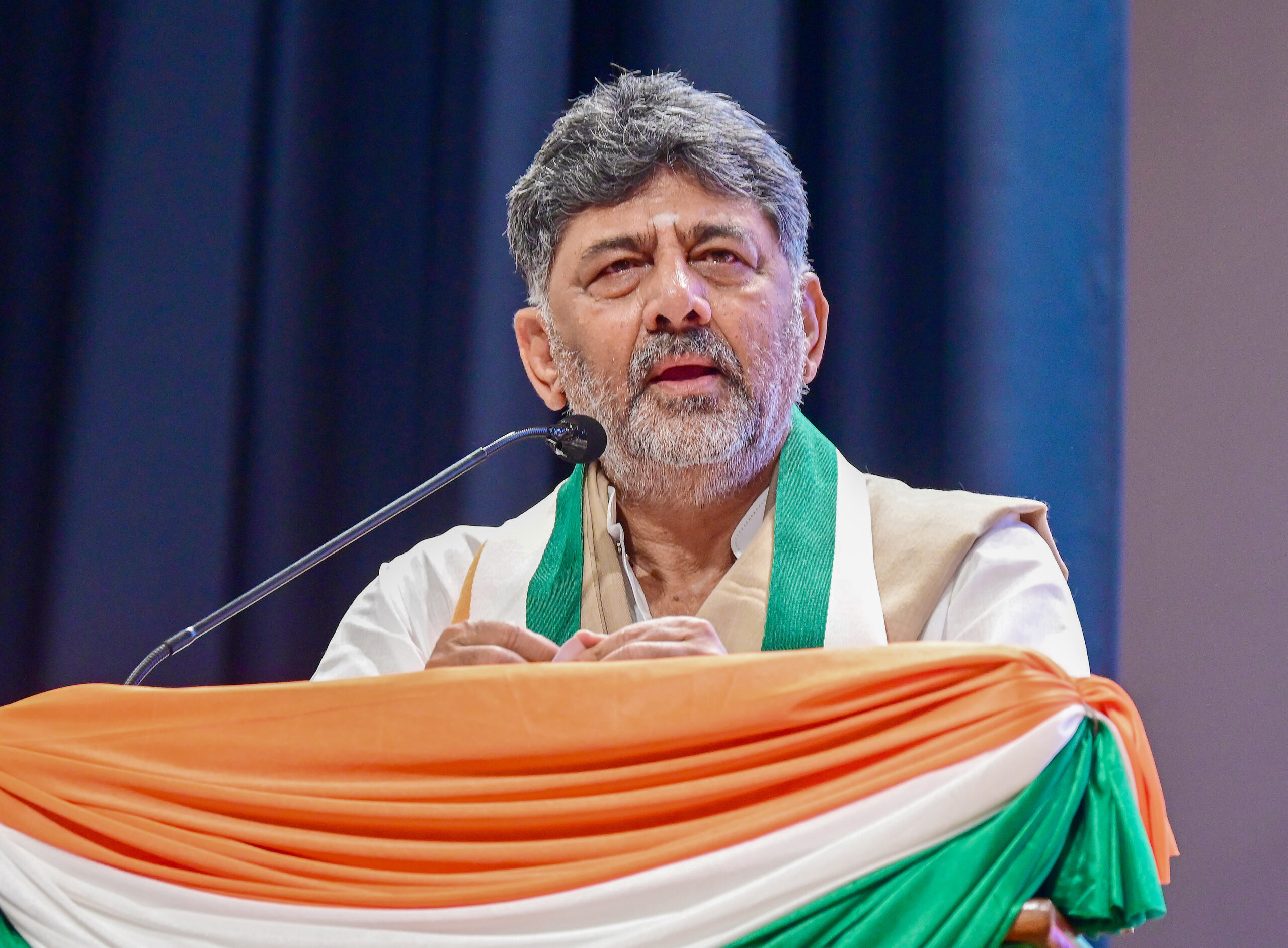 Bengaluru: Karnataka Chief Minister D.K. Shivakumar addresses the Bharat Jodo Yatra Annual Celebration programme at KPCC Bharat Jodo Bhavan in Bengaluru on Wednesday, September 09, 2026. (Photo: IANS)