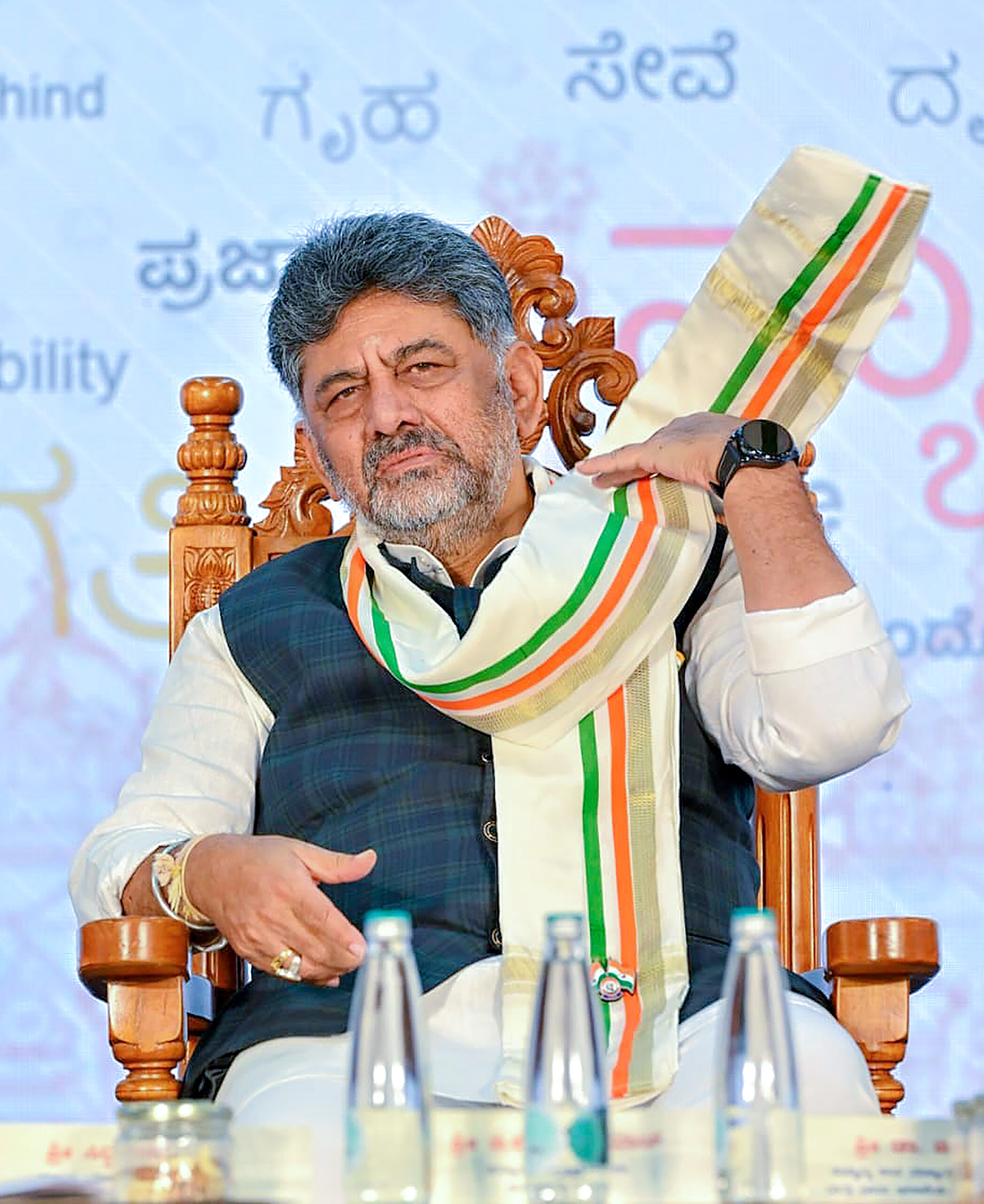Bengaluru: Karnataka Chief Minister D.K. Shivakumar during celebrations marking the completion of 100 days of the Shivakumar administration at Vidhana Soudha in Bengaluru on Thursday, September 10, 2026. (Photo: IANS)